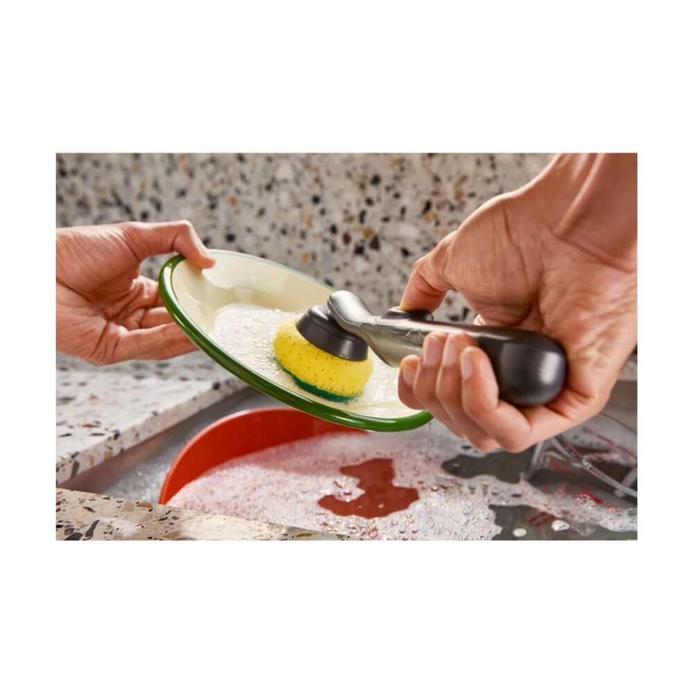 Joseph Joseph SinkTech Soap Dispensing Kitchen Dish Brush With Replacement Black — image 10