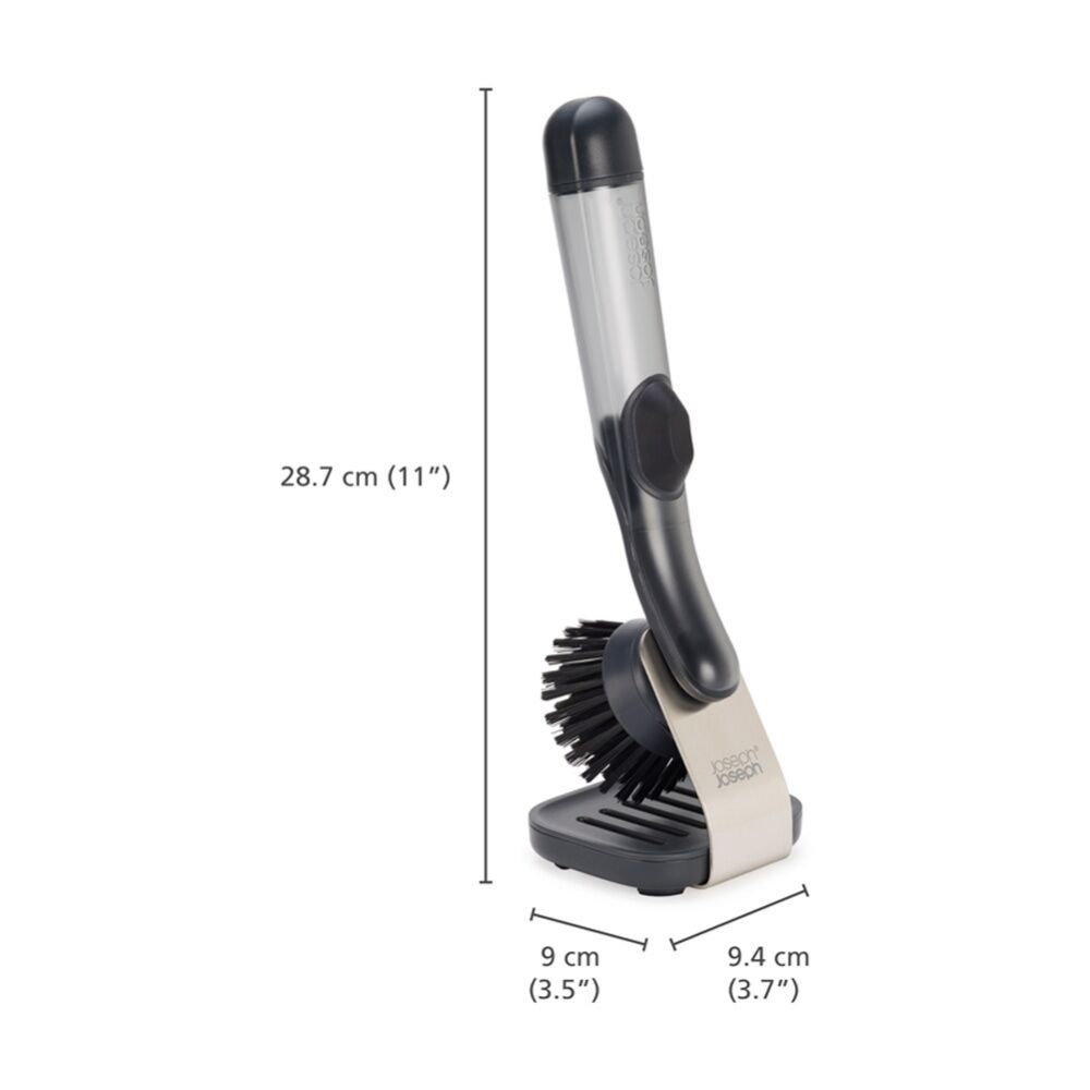 Joseph Joseph SinkTech Soap Dispenser Kitchen Dish Brush With Stand Black — image 3