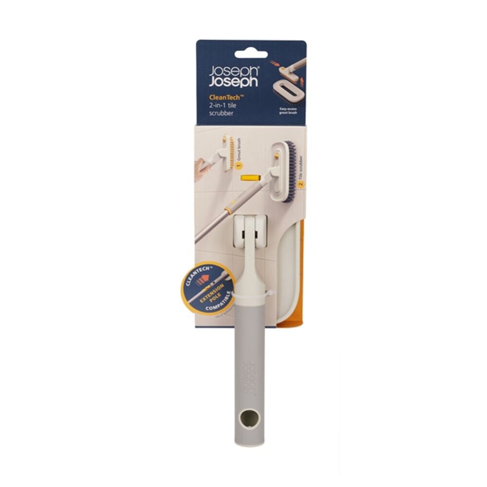 Joseph Joseph CleanTech Large And Narrow Bathroom Tile Cleaning Scrubber 2-In-1