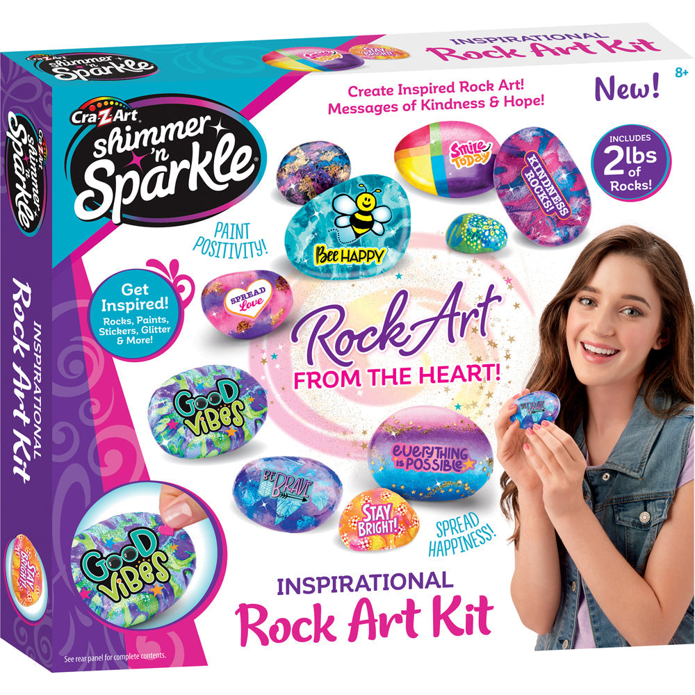 Shimmer 'N Sparkle Kids/Children Inspirational Rock Art DIY Craft Kit Set 8y+ (2 Pack) — image 2