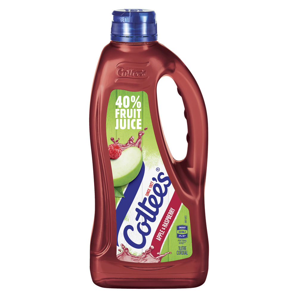 10004373-9pc-cottees-cordial-drink-concentrate-apple-rasberry-flavoured-bottles-1l