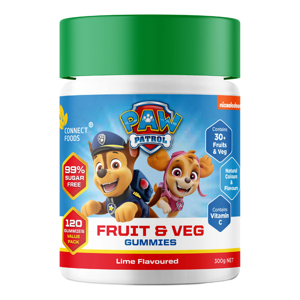 100306-120pc-connect-foods-paw-patrol-gummies-fruit-veg-lime-flavoured-300g