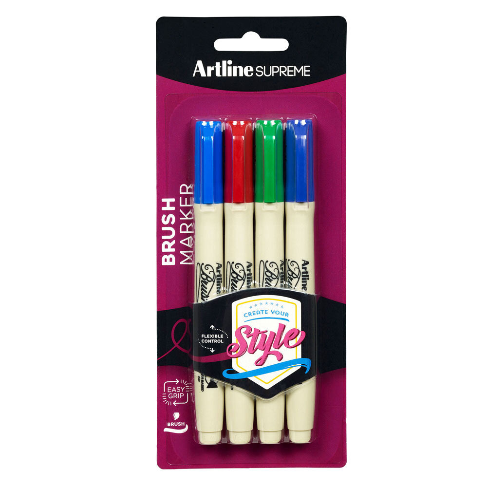 1006012-4pc-artline-supreme-brush-markers-assorted-colours