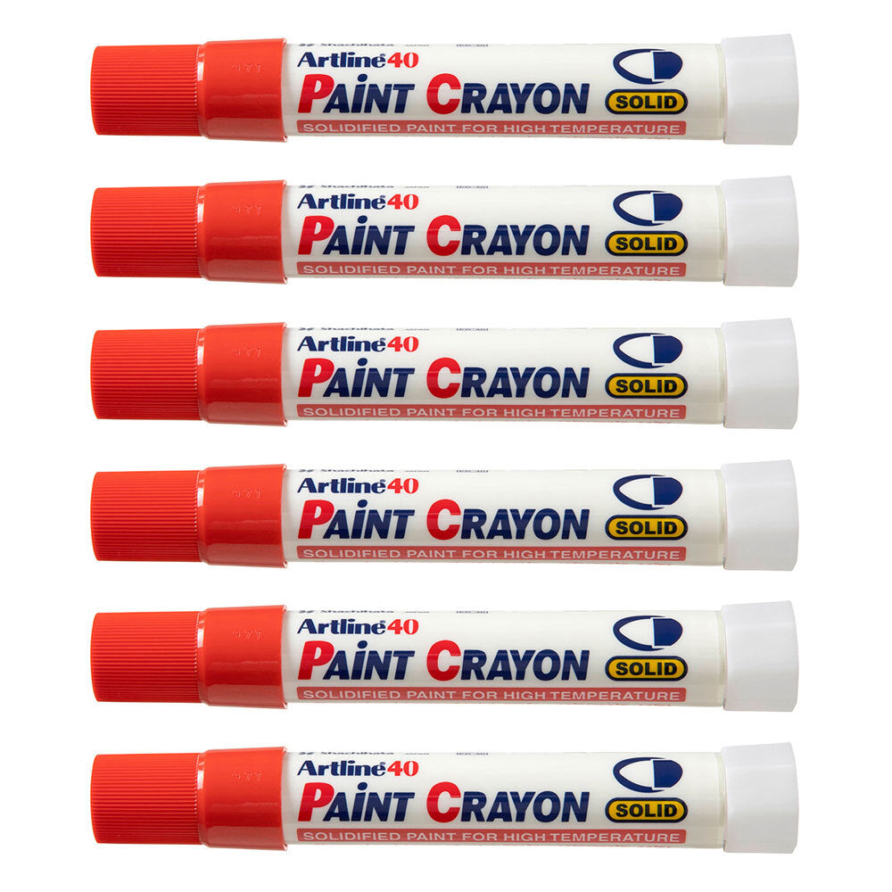 104002-12pk-artline-40-permanent-paint-crayon-high-temperature-red