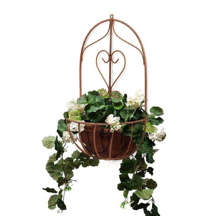 11374-garden-tracey-metal-60cm-wall-basket-plant-storage-rust
