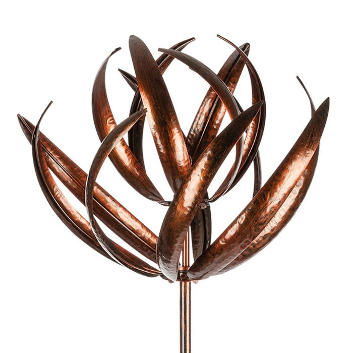 11862-garden-67-5cm-metal-wind-spinner-lotus-outdoor-decor-bronze