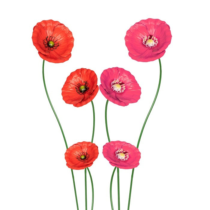 11893-3pc-garden-metal-49-75-90cm-stake-poppy-flower-outdoor-decor-assorted