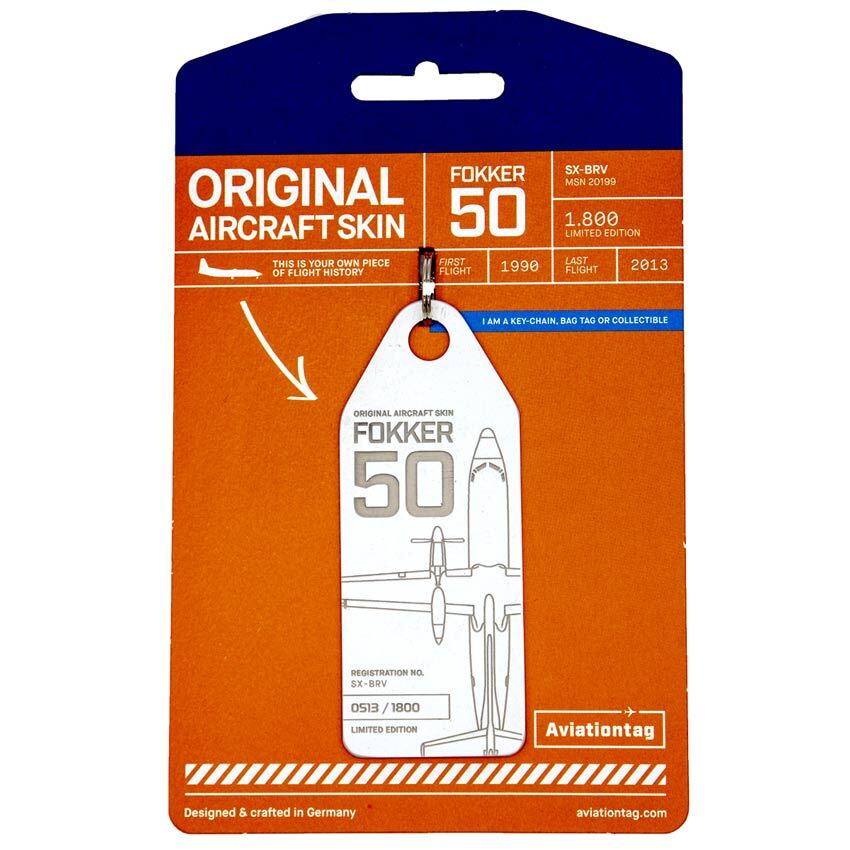 12023-aviationtag-fokker-50-sas-keychain-14-5cm-tag-white