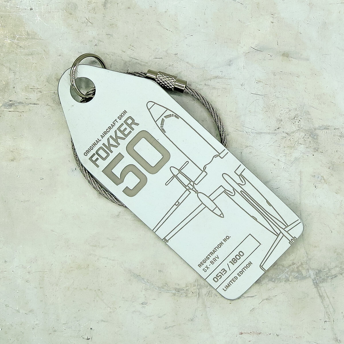 12023-aviationtag-fokker-50-sas-keychain-14-5cm-tag-white