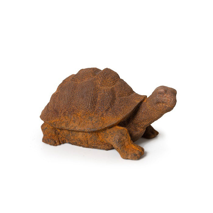 12241-garden-rust-21cm-cast-iron-turtle-outdoor-patio-decor