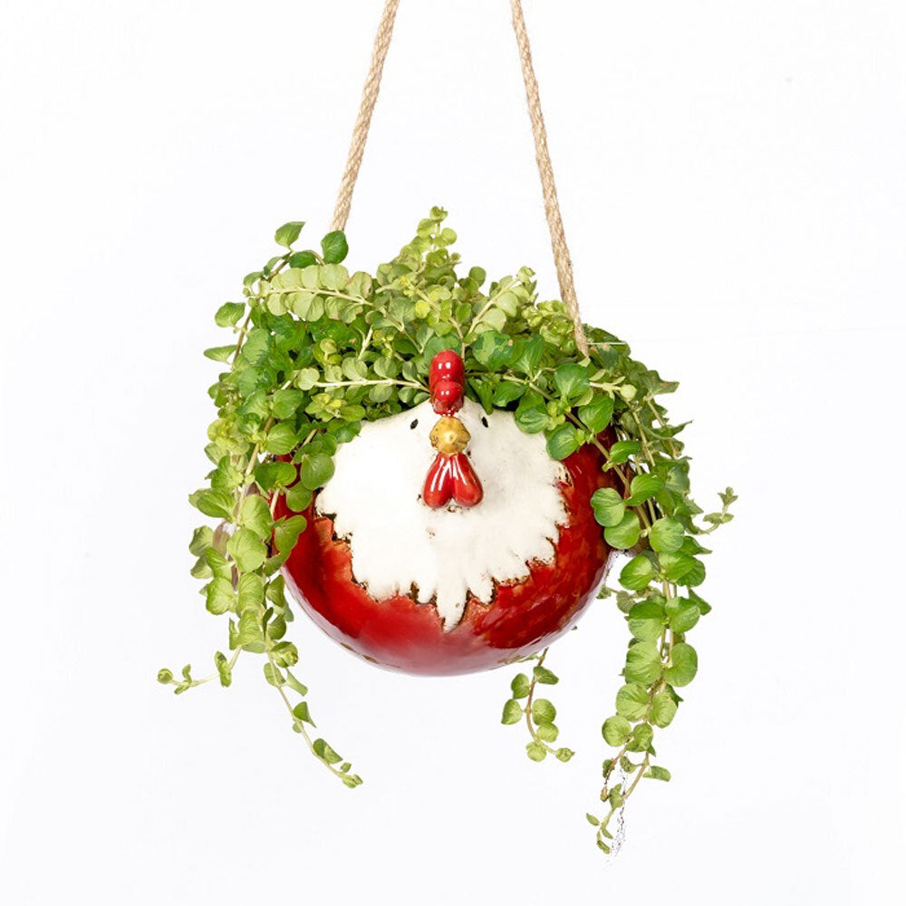 12753-flying-chook-planter-red-58x20cm