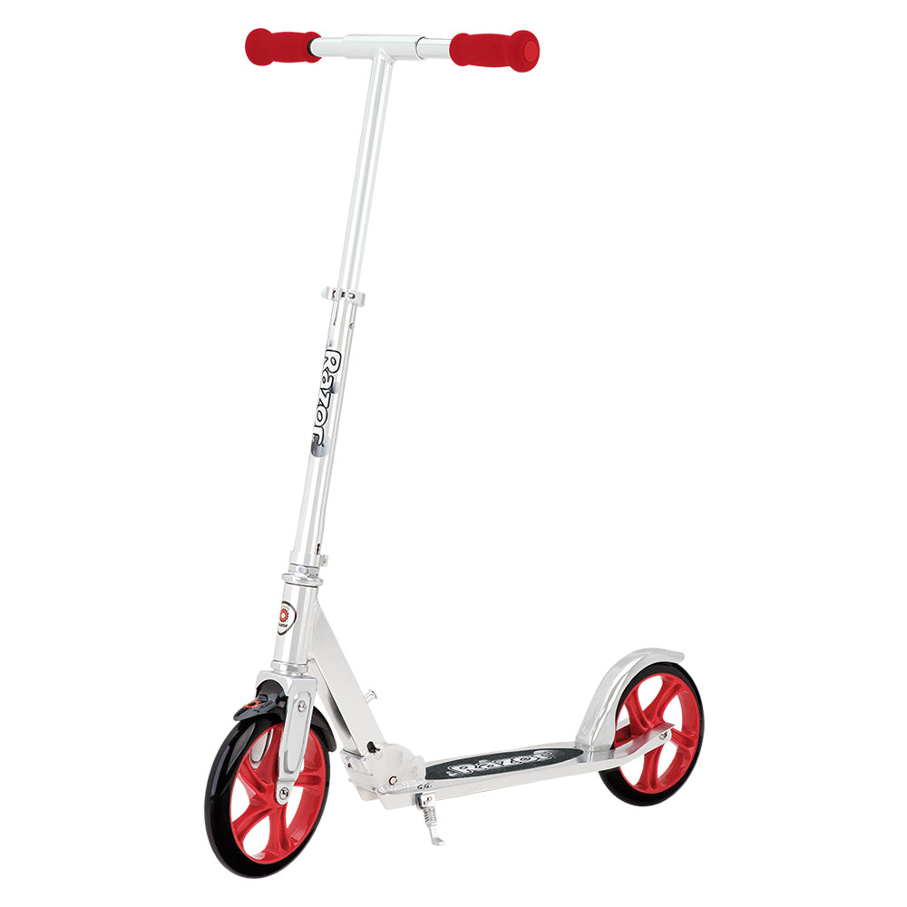 13013201-razor-a5-lux-kick-scooter-silver-red-kids-ride-on-toy-8y
