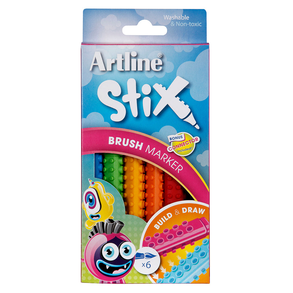 131071-6pk-artline-stix-colour-brush-markers