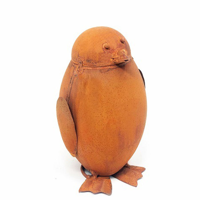 13682-garden-14cm-rusty-penguin-medium-sculpture-outdoor-decor