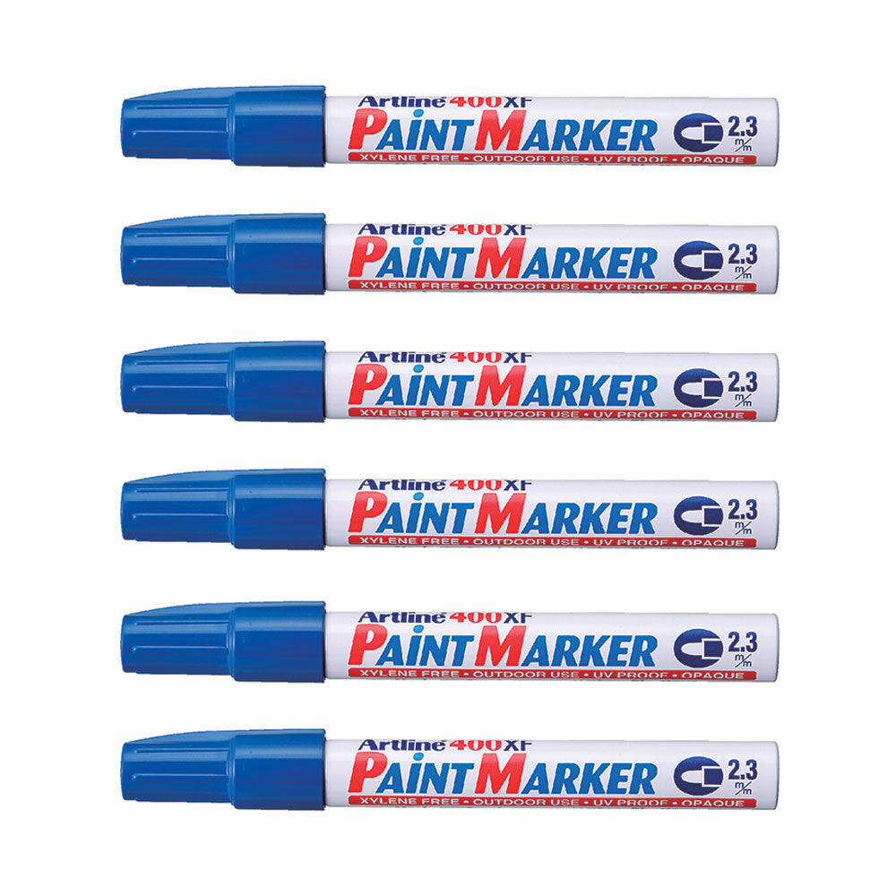 140003-12pk-artline-400-permanent-paint-marker-2-3mm-bullet-nib-blue