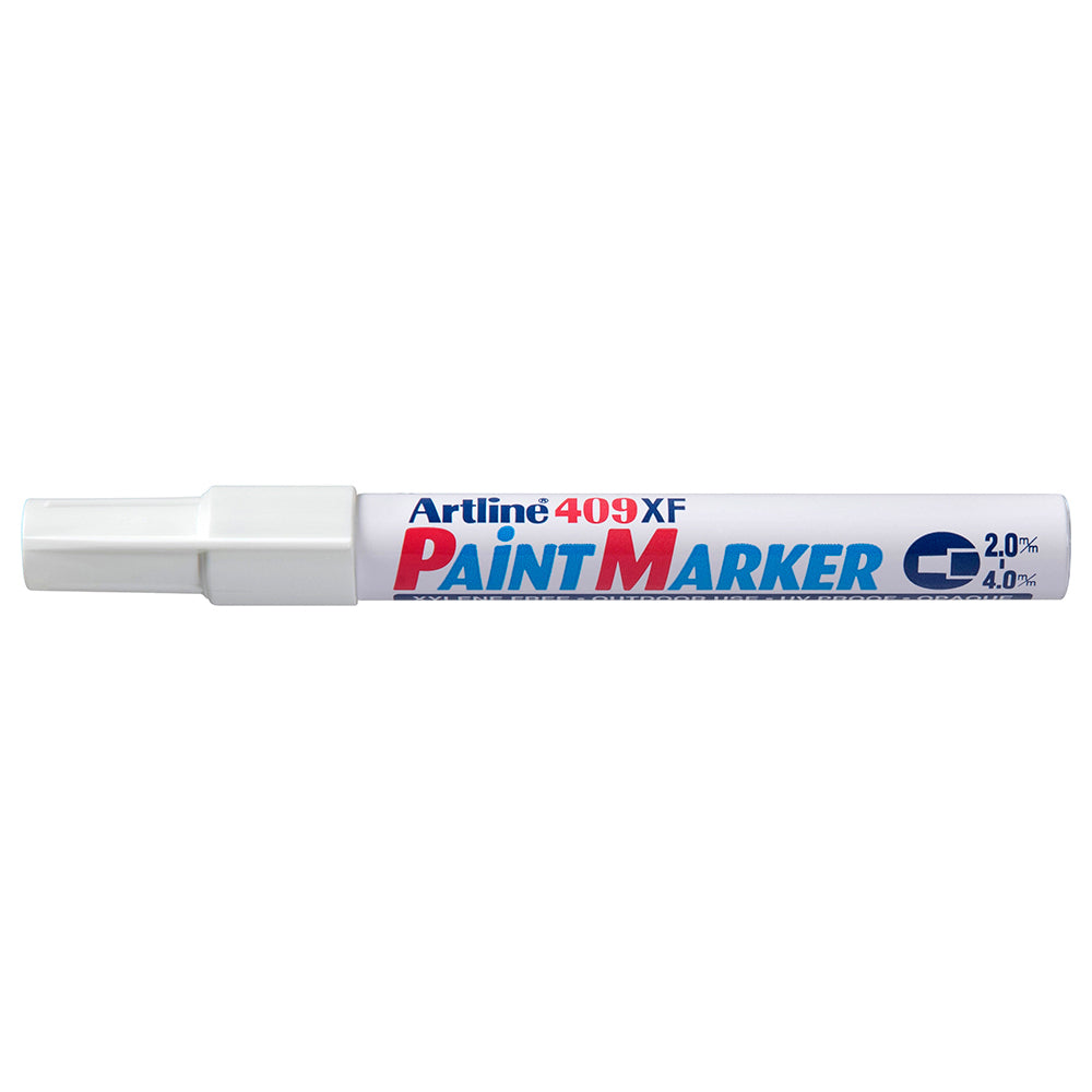 140933-12pk-artline-409-permanent-paint-marker-4-0mm-chisel-nib-white