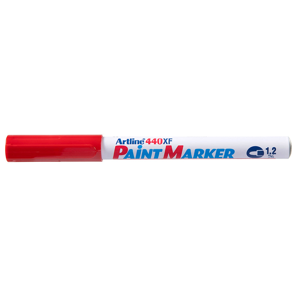144002-12pk-artline-440-permanent-paint-marker-1-2mm-bullet-nib-red