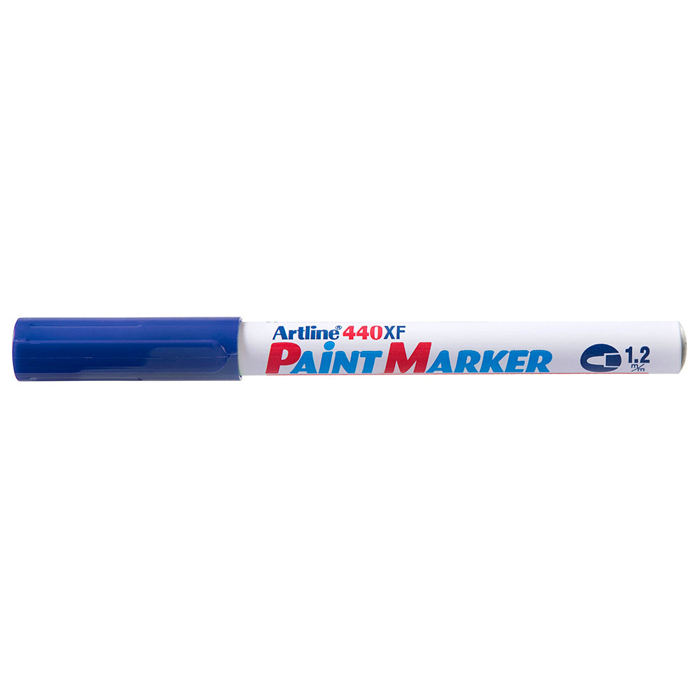 144003-12pk-artline-440-permanent-paint-marker-1-2mm-bullet-nib-blue