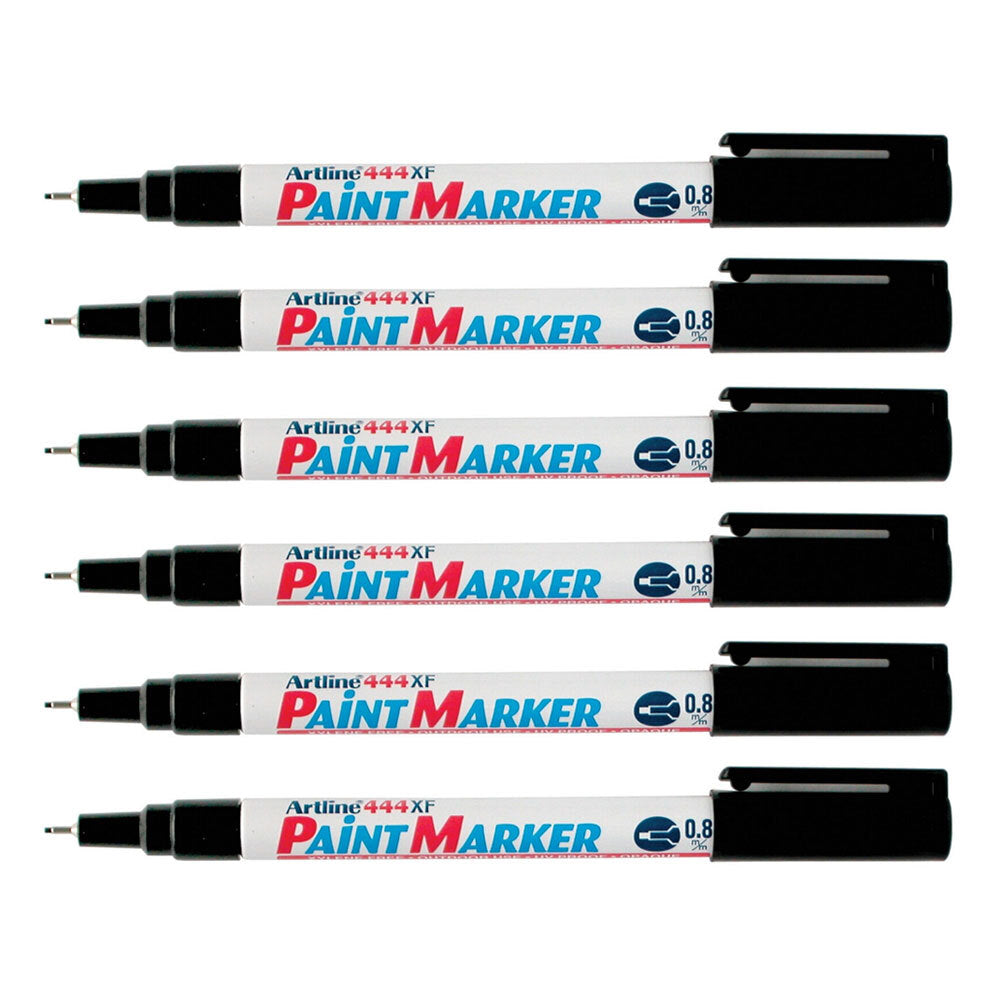 144401-12pk-artline-444-permanent-paint-marker-0-8mm-bullet-nib-black