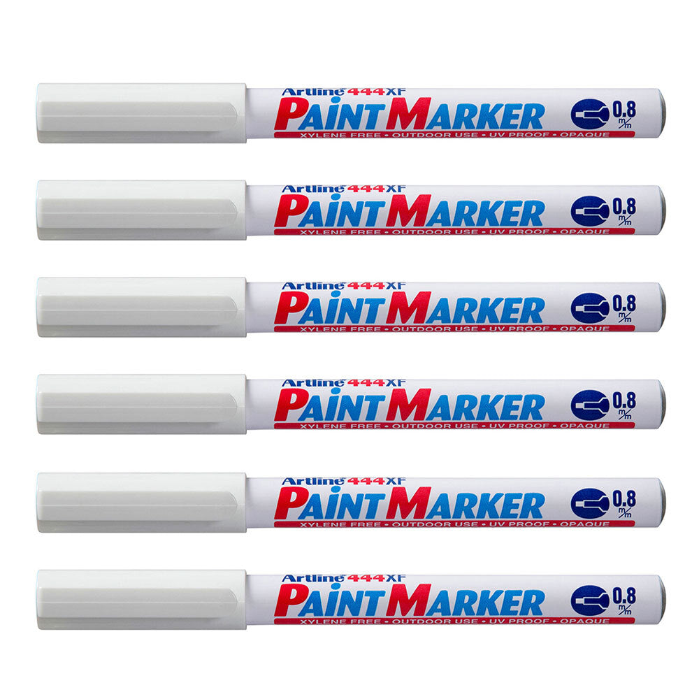144433-12pk-artline-444-permanent-paint-marker-0-8mm-bullet-nib-white