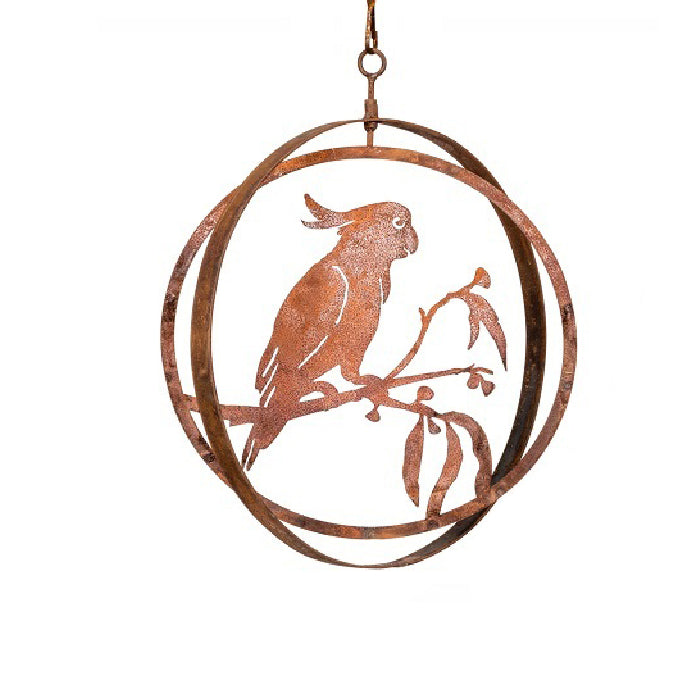 14795-garden-rust-35cm-double-ring-birds-wall-hanging-decor-assorted