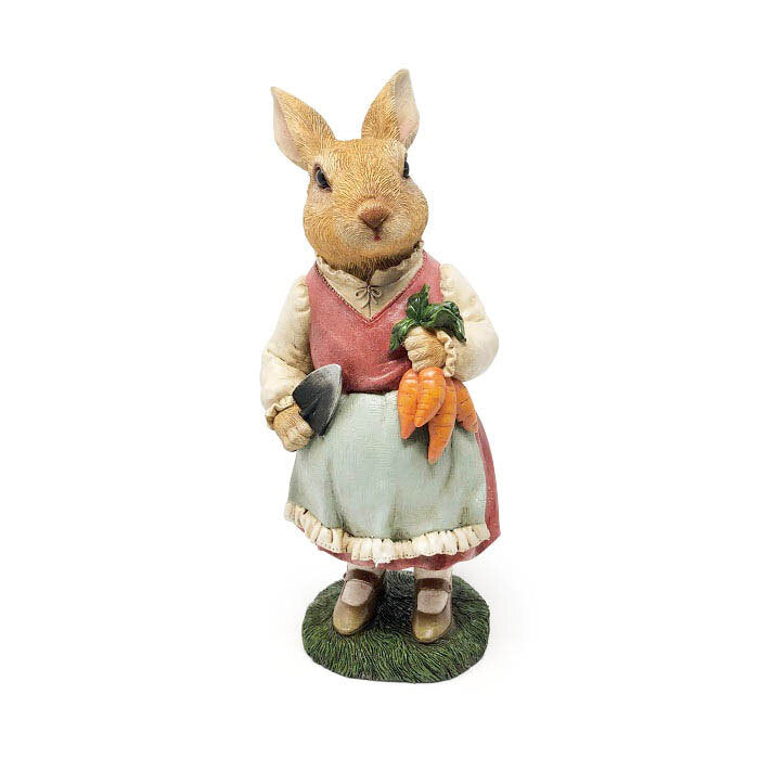15440-garden-sculpture-30-8cm-resin-mother-rabbit-outdoor-ornament-decor