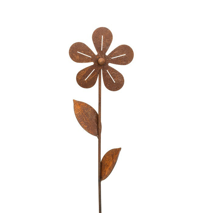 15549-simple-flower-60cm-metal-rust-outdoor-garden-decor-brown