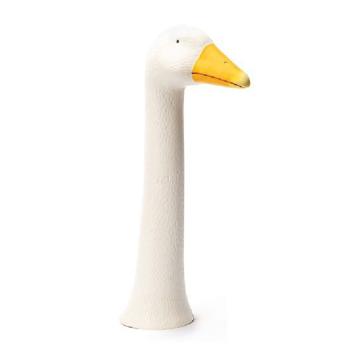 15600-garden-ornament-33-5cm-goose-head-outdoor-decor-white