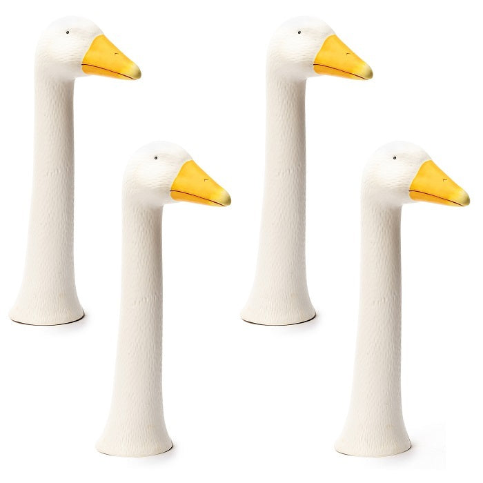 15600-garden-ornament-33-5cm-goose-head-outdoor-decor-white