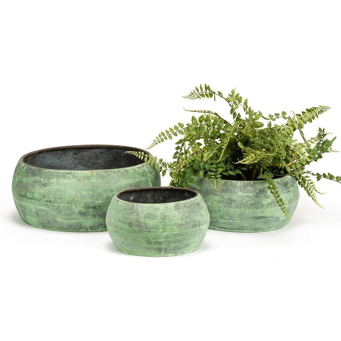 15853-3pc-zinc-22-29-38cm-planter-bowl-garden-decor-green