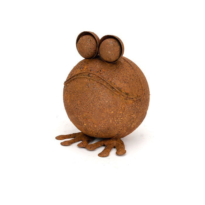 15921-round-rust-metal-16cm-frog-outdoor-ornament-decor-large
