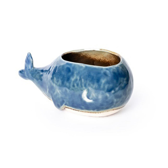 16027-whale-planter-24cm-plant-container-garden-decor-small-dark-blue