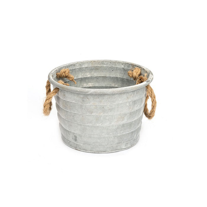16492-zinc-tub-25cm-storage-w-rope-handles-small-silver