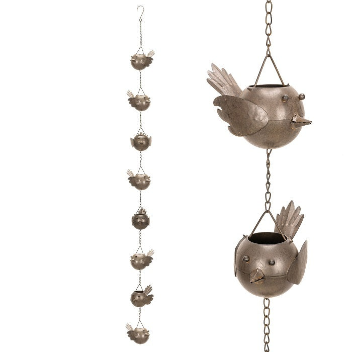 17093-8-tweety-birds-on-chain-hook-rainchain-hanging-planter-garden-decor