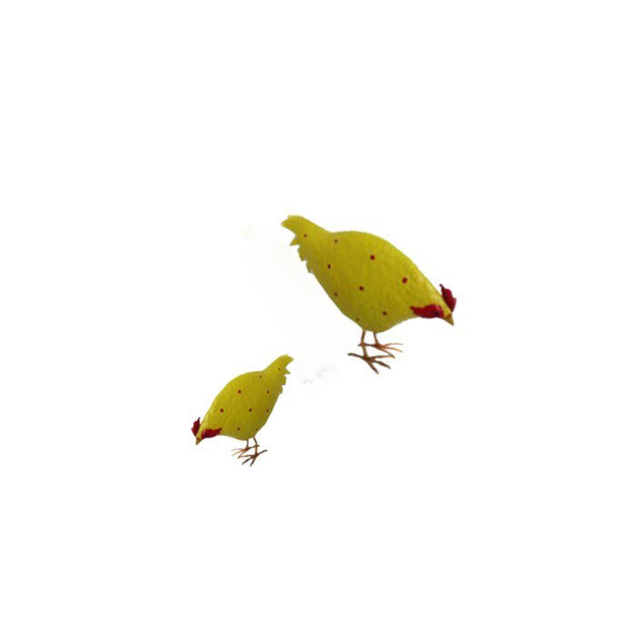 17239-2pc-metal-17-5-29-5cm-chicken-feeding-ornament-set-yellow