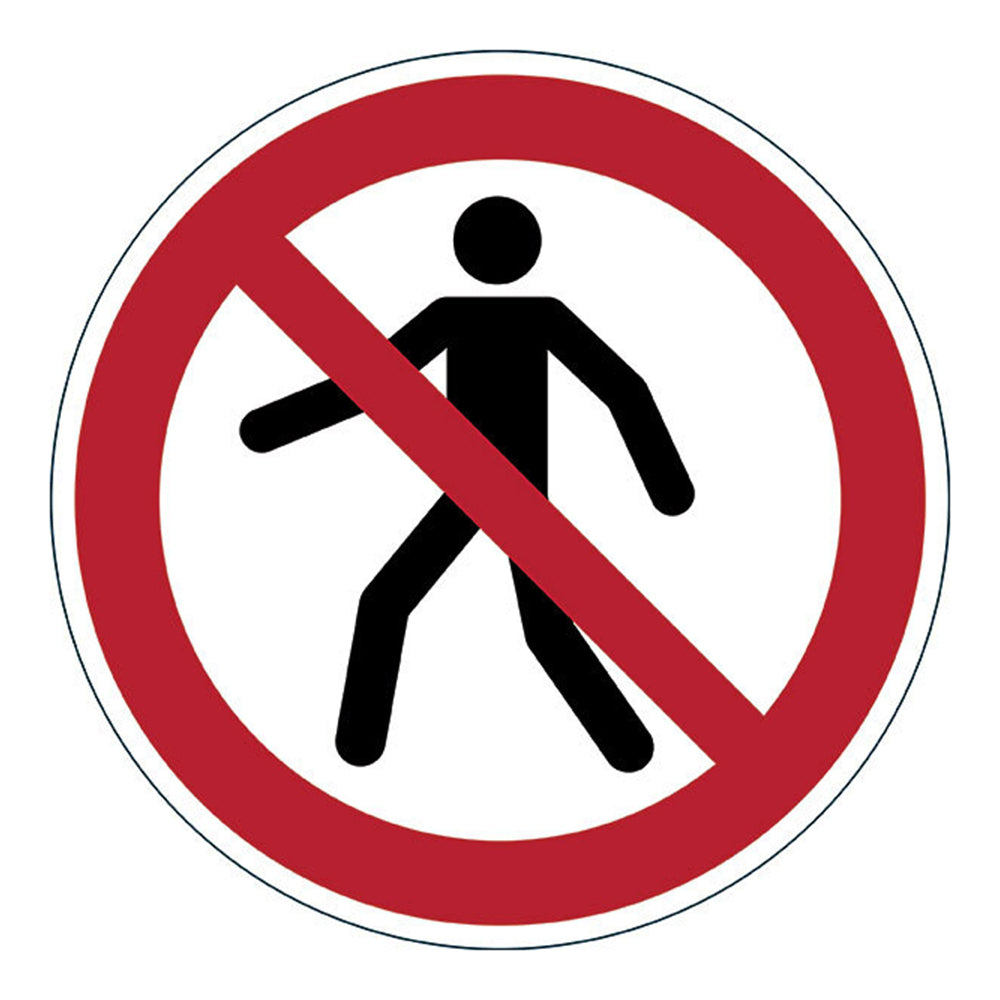 173203-durable-43cm-marking-sign-pedestrian-prohibited-red