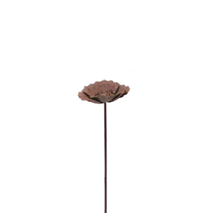 17390-garden-metal-49cm-stake-poppy-flower-ornament-decor-rust-small