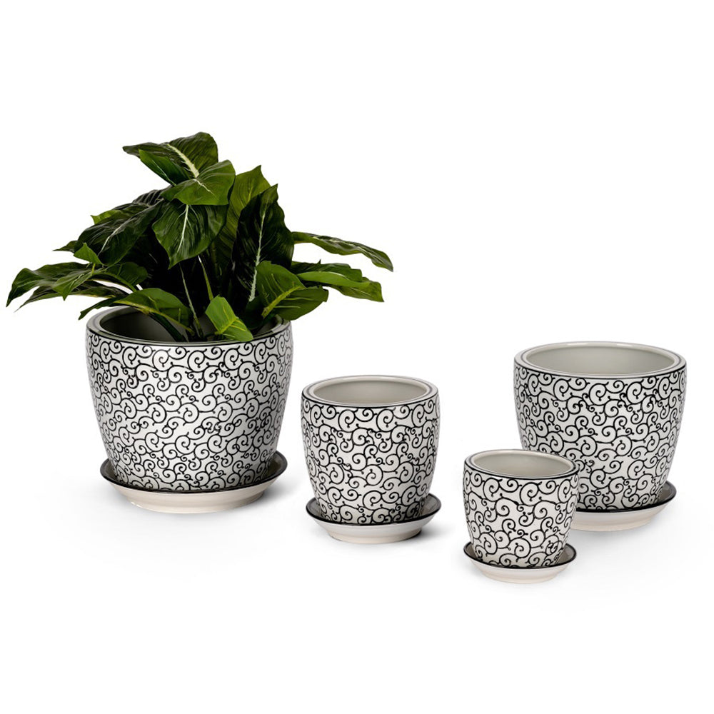 17949-4pc-ceramic-swirls-tall-pot-planter-set-black-white