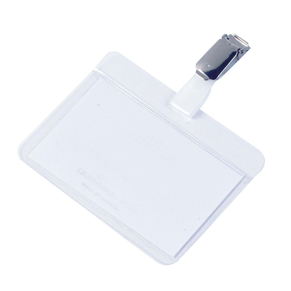 1810219-durable-9cm-name-badge-self-laminating-w-rotating-clip-clear