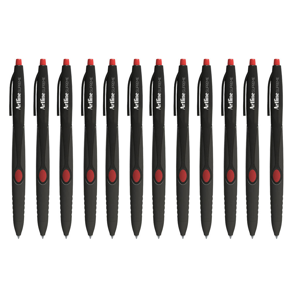 181202-12pc-artline-supreme-1-0mm-ball-point-pen-red