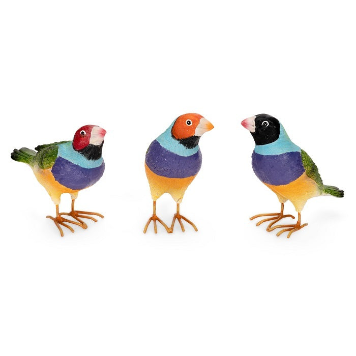 18182-gouldian-finches-11cm-polyresin-large-w-metal-feet-outdoor-decor-assorted