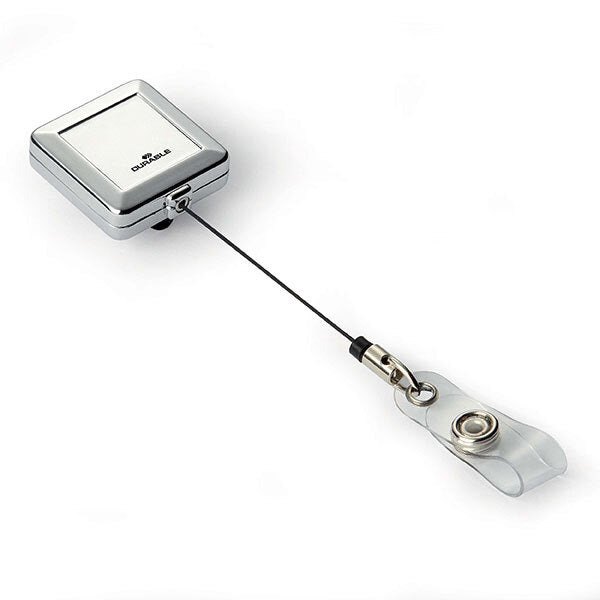 1832523-durable-retractable-80cm-name-badge-reel-chrome-quodro-silver