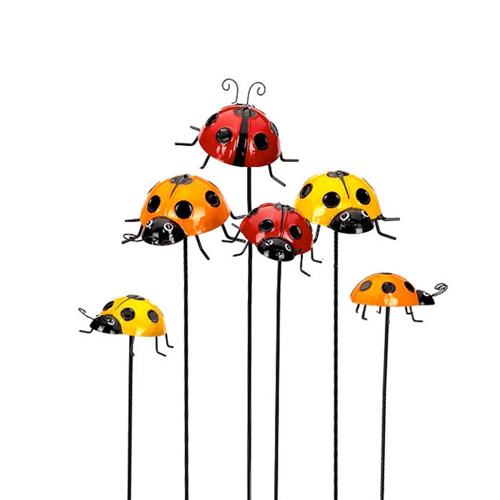 18342-stake-ladybug-metal-outdoor-garden-decor-assorted