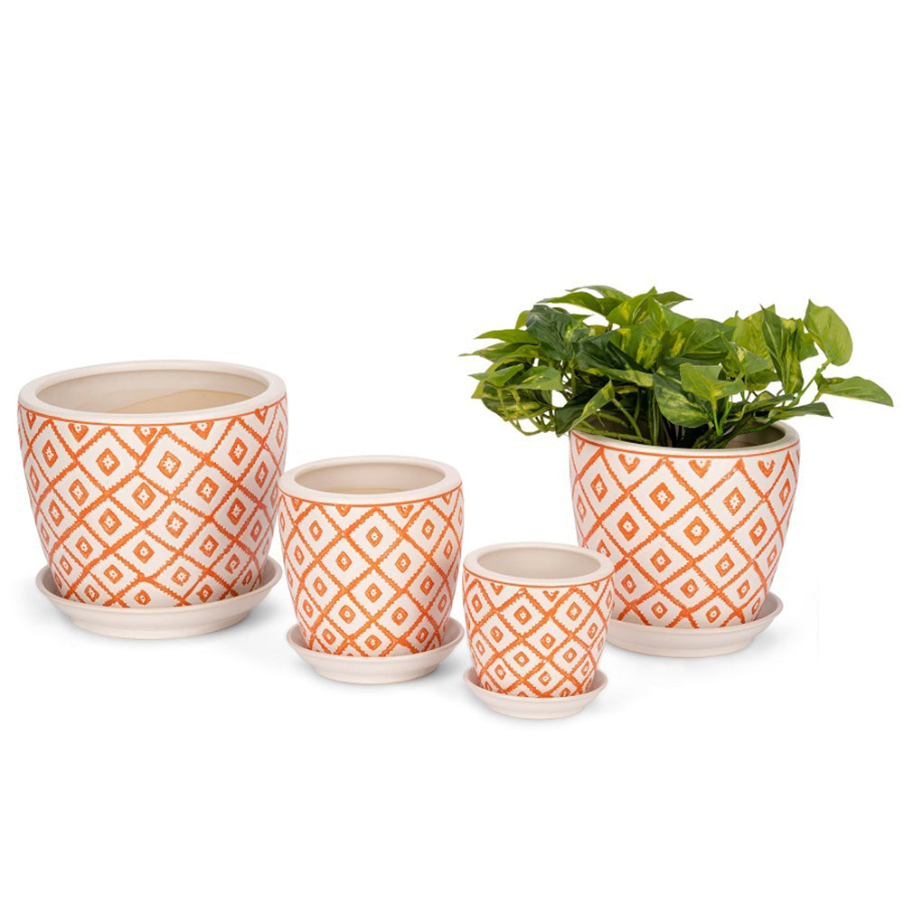 18571-4pc-embossed-tall-geometric-pot-planter-white-orange