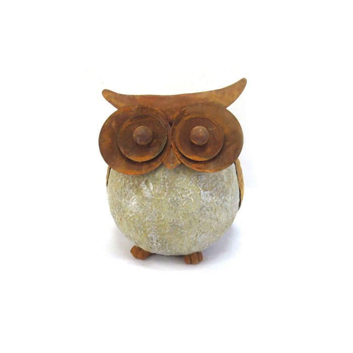 19028-round-resin-16-6cm-owl-ornament-garden-outdoor-decor-large