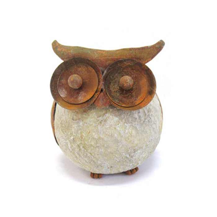 19035-round-resin-11cm-owl-ornament-garden-outdoor-decor-medium
