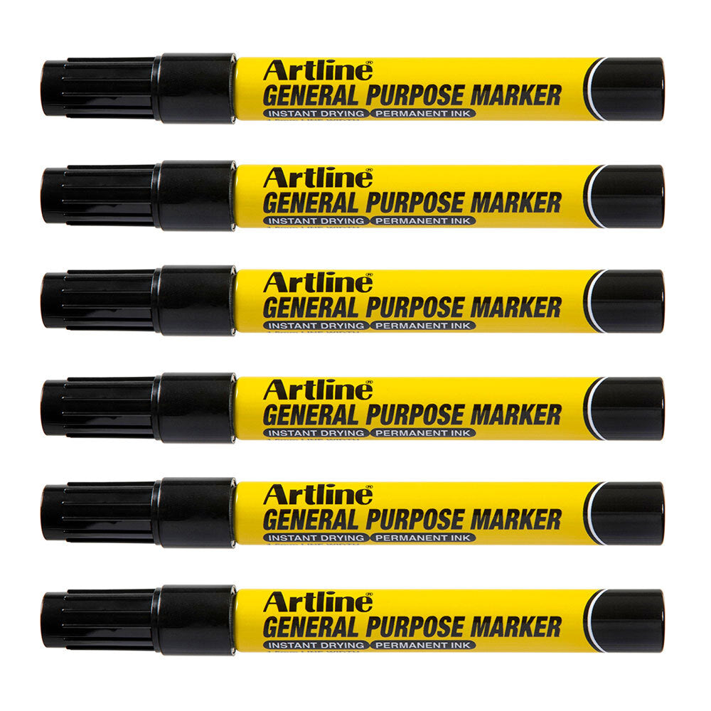 195101b-12pk-artline-general-purpose-permanent-marker-1-5mm-bullet-nib-black