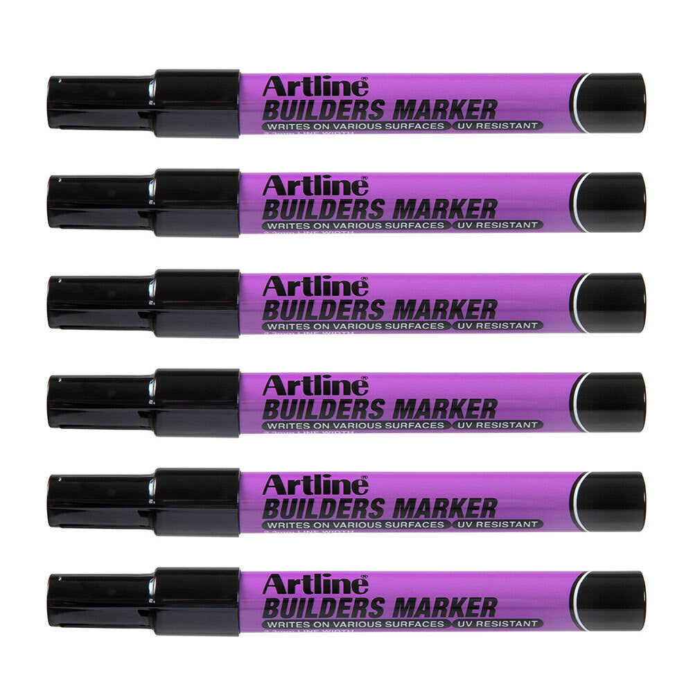 195201b-12pk-artline-builders-permanent-marker-2-3mm-bullet-nib-black