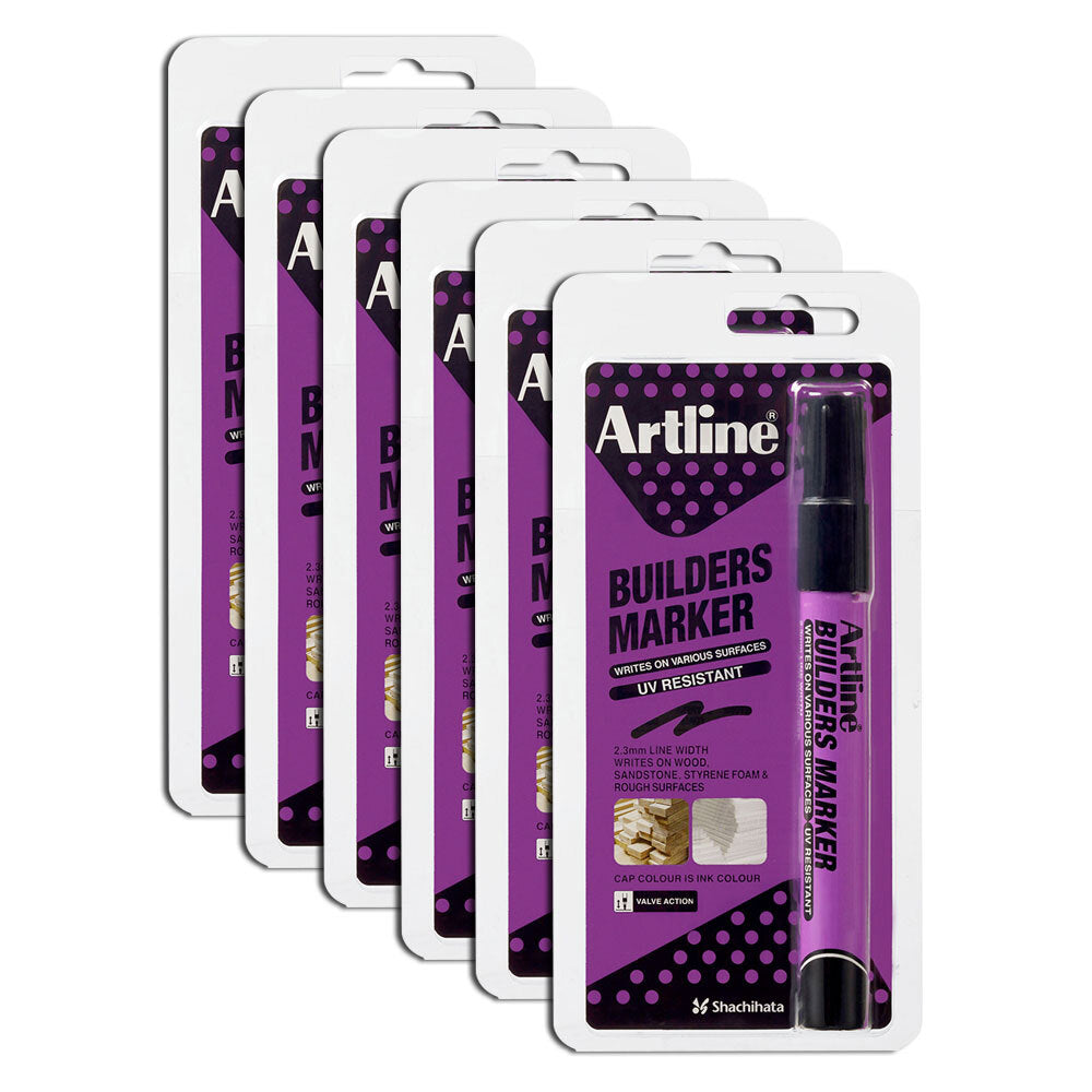 195201hs-12pk-artline-builders-permanent-marker-2-3mm-bullet-nib-black-hs