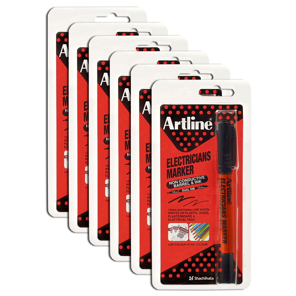 195301hs-12pk-artline-electricians-permanent-marker-1-4mm-dual-nib-black-hs